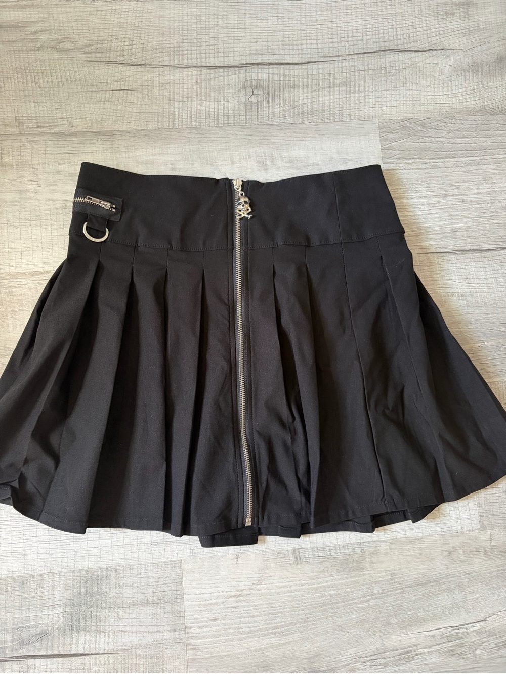 Killstar Black Pleated Mini Skirt